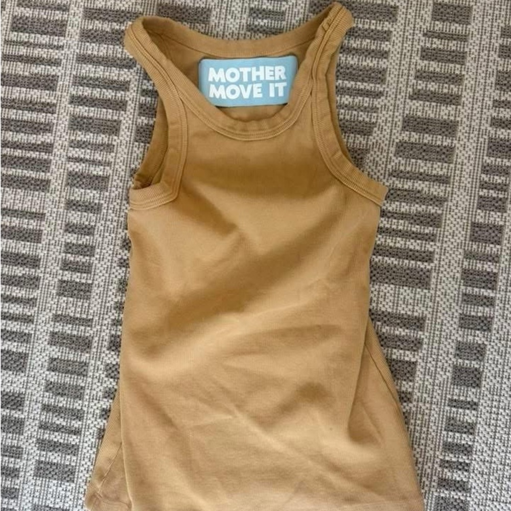 MOTHER Tan Sleeveless Top